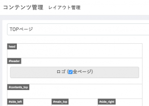ブロック配置管理画面